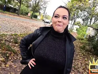 Grubby Priscilla gets her giant bootie and ample mammories romped in public by a stranger