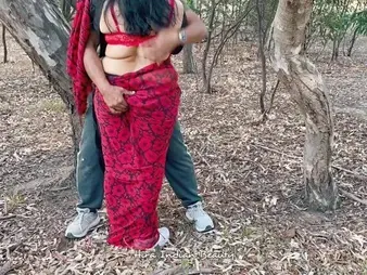 Super-fucking-hot Indian wife with homie gets raunchy fucky-fucky in public & inhales firm in saree