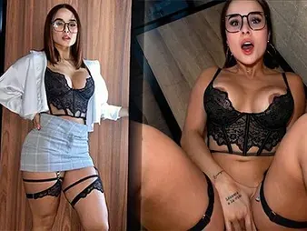 Abella Olsen's petite Latina essayist in unmentionables gets creampied in nomination roleplay