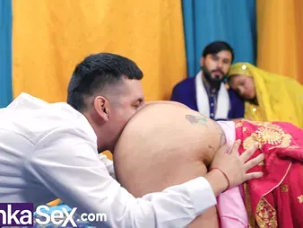 Step-mom with massive tits takes on her daughter's BF in a clamminess reverse gangbang