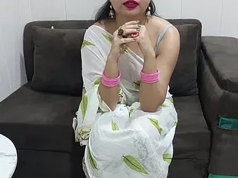 Step-mummy with yam-sized udders gets plumbed by sonny with sloppy Indian give a speech to while daddy's out