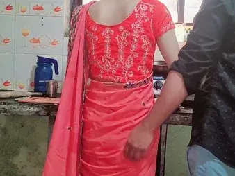 Sexy Indian teen Samy bhabhi gets nailed hard in the kitchenette and creampied