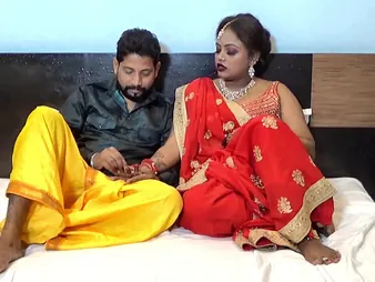 Desi couple Pinkish and Rocky get naughty at hand cunning spry night of fond of night