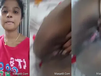 Comely Desi Female flaunts her tight pussy and tantalizes with her tongue